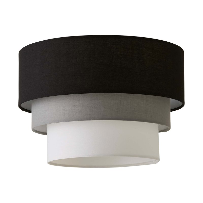 Tiered Pyramid Pendant Shade in Black, Grey & White