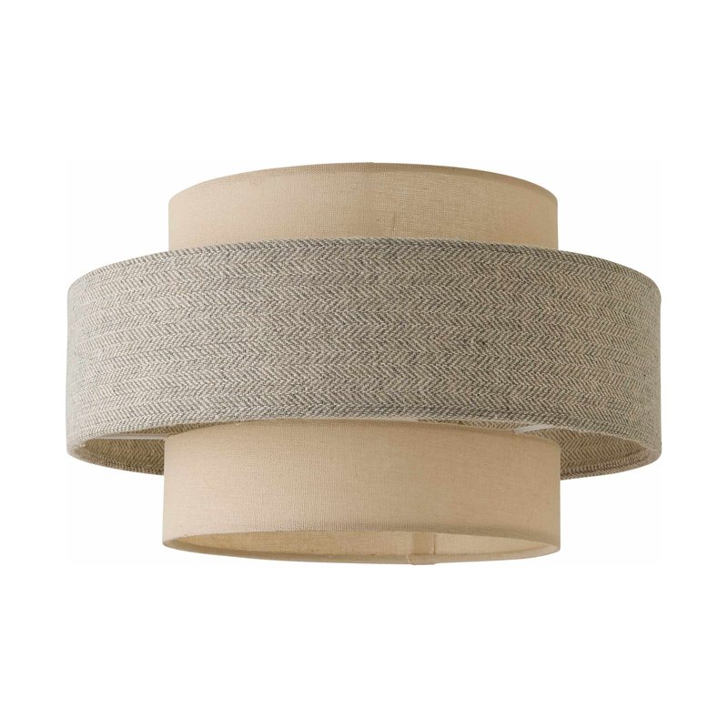 Herringbone Tiered Pendant Shade in Cream & Grey