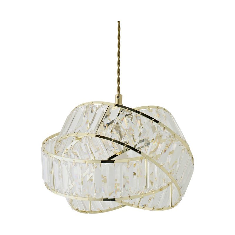 Twisted Ribbon Easy Fit Shade in Gold & Clear