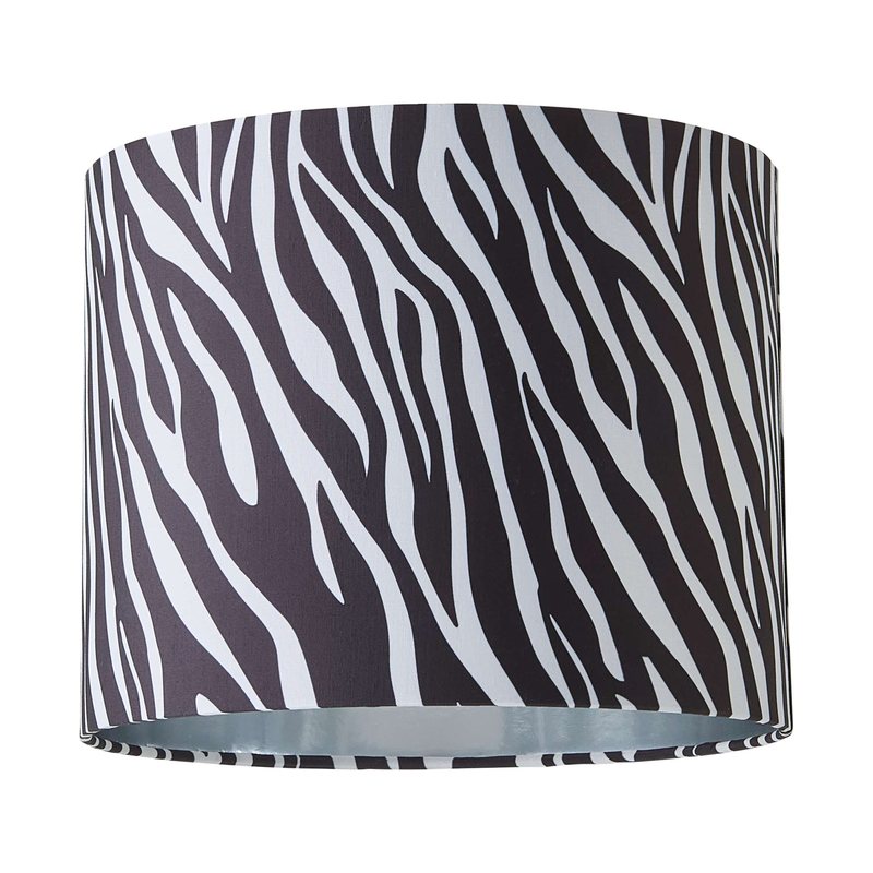 Zebra Print Shade with Chrome Inner in Zebra