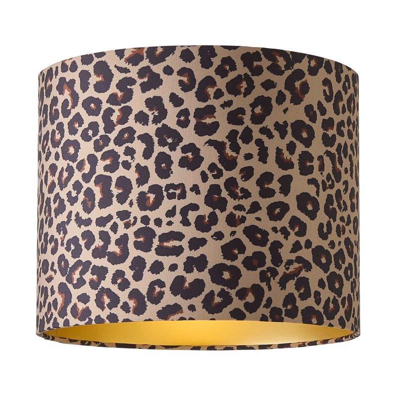 Leopard Print Shade with Gold Inner in Leopard