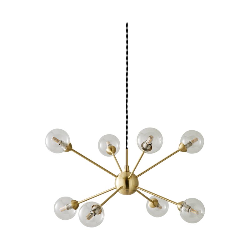 8 Arm Sputnik Ceiling Light in Brushed Gold